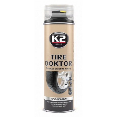 K2 TIRE DOKTOR 535ML KOŁO ZAPASOWE uszczelniacz do kół opon w spray'u
