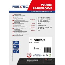 Worki papierowe filtracyjne do odkurzaczy przemysłowych Megatec do Starmix 25-35 l, kpl. 5 szt