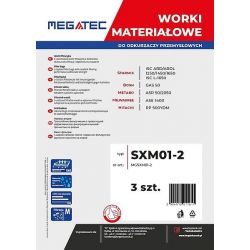 Worki materiałowe Megatec 3 szt do odkurzaczy przemysłowych Starmix 45-55 L