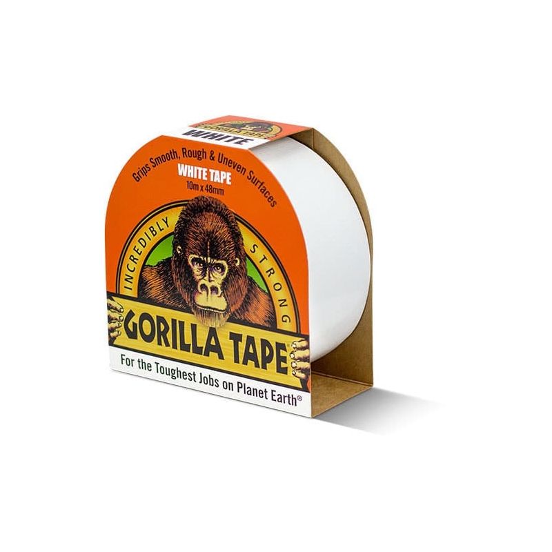 GORILLA TAPE WHITE 10M - Gorilla - Gaffer Tape, White, 48 mm x 10 m