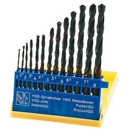 WIERTŁA DO METALU HSS, 2.0-8.0 MM (ZESTAW 13 SZTUK)