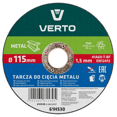 TARCZA TNĄCA DO METALU 115 x 1.5 x 22.2 MM