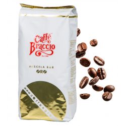 KAWA ZIARNISTA do ekspresu 1kg Arabica/Robusta WŁOSKA Caffe BRACCIO ORO