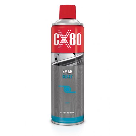 CX80 SMAR BIAŁY SPRAY 500ml DO ZAMKÓW ZAWIASY DO BRAM DO LIN CX-80